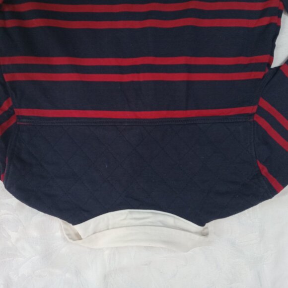 Gymboree Boys 10 Aviator School Red Blue Striped Rugby Shirt Long Sleeve Vintage - Picture 8 of 9